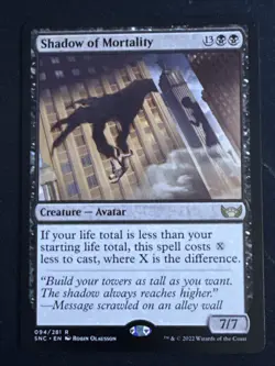 1x Shadow of Mortality (094) Streets of New Capenna LP MTG Magic x1 MKE - Image 1