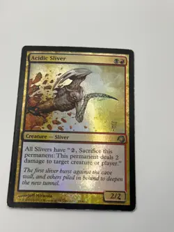MTG, Acidic Sliver FOIL HP $3 ORDER MIN 13 Premium Deck Series: Slivers Foil - Image 2