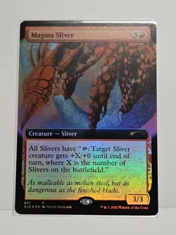 Magma Sliver (Extended Art) Secret Lair Drop Foil MTG Magic The Gathering NM - Image 1