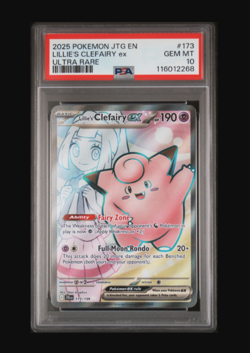PSA 10 GEM MINT Lillie's Clefairy EX Full Art Journey Together #173 Pokemon TCG - Image 1