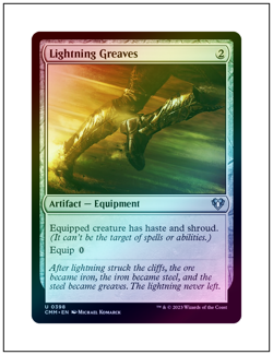 1x Lightning Greaves, Foil, Commander Masters, Magic MTG NM - Image 1