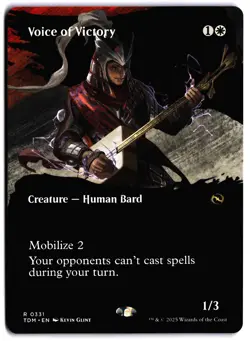 Voice of Victory (Borderless) NM TDM Tarkir: Dragonstorm MTG - Image 1