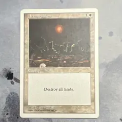 Armageddon Sorcery Regular White 1998 Jesper Myrfors MTG Wizards of the Coast LP - Image 1