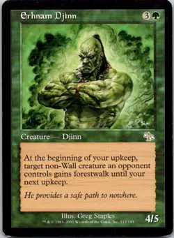 Magic the Gathering MP Erhnam Djinn Judgment MTG Free Shipping! - Image 1