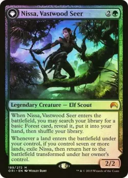 MTG FOIL Nissa, Vastwood Seer Magic Origins NM - Image 1