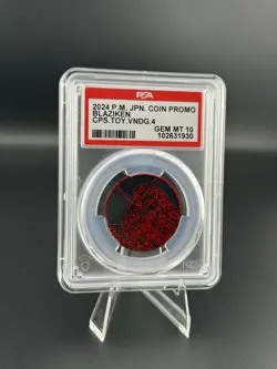 Blaziken - 2024 Pokemon Coin Promo Japanese Capsule Toy Vending Vol.4 Gem PSA 10 - Image 1