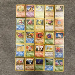 Vintage 1999 Pokemon Cards Lot 25 Base Jungle Fossil LP/NM No Duplicates WOTC #G - Image 1