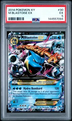 2014 POKEMON XY #30 M BLASTOISE EX PSA 5 - Image 1