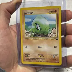 POKEMON LARVITAR 57/75 NEO DISCOVERY COMMON LP+ POKEMON NINTENDO TCG VINTAGE VTG - Image 2