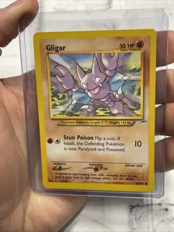 Pokemon WOTC Gligar 67/105 Neo Destiny UNLIMITED Common LP+ Card Vintage TCG - Image 1