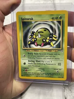 Pokemon Neo Genesis - Spinarak Pokemon Card 75/111 UNLIMITED EDITION VTG LP+ - Image 1