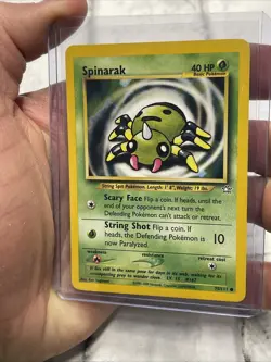 Pokemon Neo Genesis - Spinarak Pokemon Card 75/111 UNLIMITED EDITION VTG LP+ - Image 2