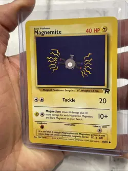 Pokemon Magnemite 60/82 Team Rocket Regular Common Pokemon Card Vintage NM/MT - Image 2