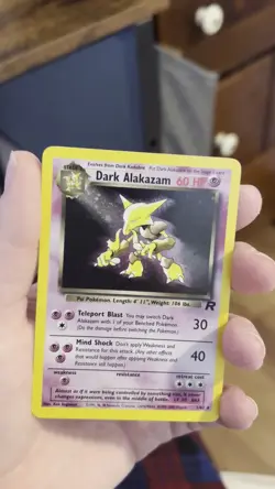 Pokemon Dark Alakazam 1/82 Team Rocket Holo Vintage NM WOTC - Image 2