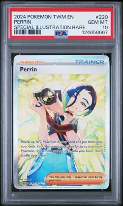 Pokemon 2024 Perrin 220/167 Full Art SIR Twilight Masquerade GEM MINT PSA 10 - Image 1