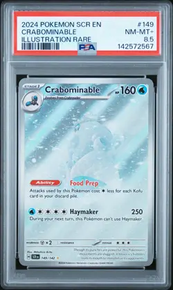 2024 POKEMON SCR EN-STELLAR CROWN ILLUSTRATION RARE #149 CRABOMINABLE PSA 8.5 - Image 1