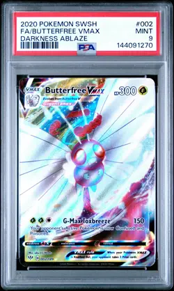 2020 POKEMON SWORD & SHIELD DARKNESS ABLAZE #002 FULL ART/BUTTERFREE VMAX PSA 9 - Image 1