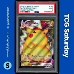 2020 POKEMON SWORD & SHIELD VIVID VOLTAGE #044/185 PIKACHU VMAX PSA 9 - Image 1