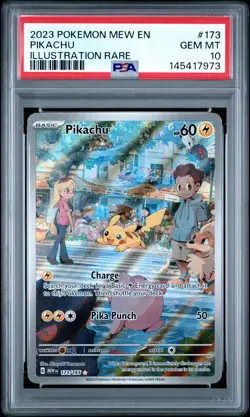 2023 POKEMON MEW EN-151 ILLUSTRATION RARE #173 PIKACHU PSA 10 - Image 1