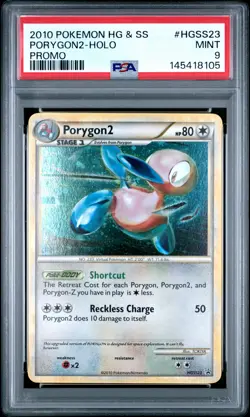2010 POKEMON HEARTGOLD & SOULSILVER PROMO #HGSS23 PORYGON2-HOLO PSA 9 - Image 1