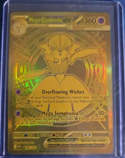 Pokemon Mega Evolutions Mega Gardevoir EX 187/132 Mega Hyper Rare Gold - Image 1