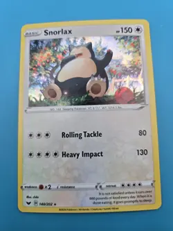 Snorlax #140/202 Cosmos Holo Rare 2020 Pokemon Sword & Shield - LP - Image 1