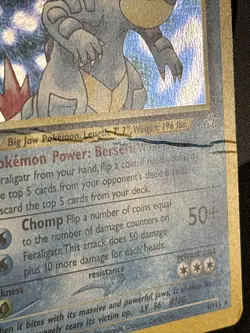 Pokemon TCG Neo Genesis Feraligatr 4/111 Holo Card Heavy Played - Image 3