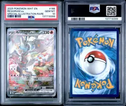 2025 POKEMON WHT EN-WHITE FLARE SPECIAL ILLUSTRATION RARE RESHIRAM EX PSA 10 - Image 3
