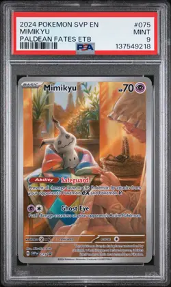 2024 POKEMON SVP EN-SV BLACK STAR PROMO #075 MIMIKYU PSA 9 - Image 1