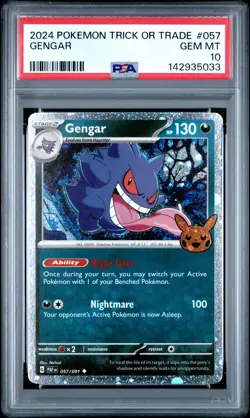 2024 POKEMON TRICK OR TRADE #057 GENGAR PSA 10 - Image 1