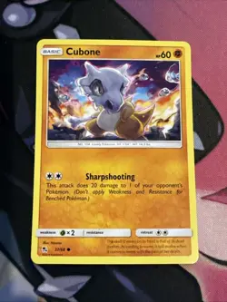 Pokemon TCG Hidden Fates LP Cubone 37/68 - Image 1