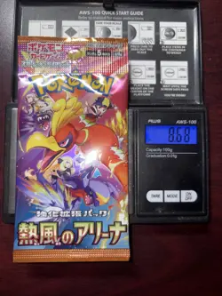 Heavy 8.68g Pokemon Sealed Heat Wave Arena Japanese Booster Pack - Image 1