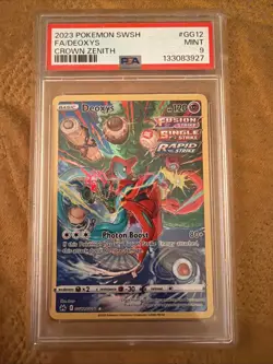 Deoxys GG12/GG70 Full Art 2023 Pokemon Crown Zenith PSA 9 Mint - Image 1