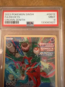 Deoxys GG12/GG70 Full Art 2023 Pokemon Crown Zenith PSA 9 Mint - Image 4