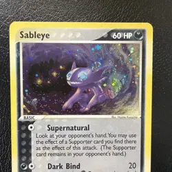 Sableye - 10/100 - Holo Rare Pokemon EX - Sandstorm With Swirl🌀 NM - Image 3