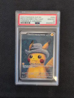 2023 Pokemon SVP EN Pikachu / Grey Felt Hat Pokemon X Van Gogh PSA 10 Gem Mint - Image 1