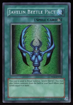 Javelin Beetle Pact (Secret Rare) PP01-EN012 Secret Rare ERROR Yu-Gi-Oh - Image 1