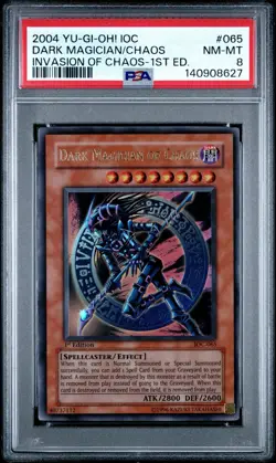 2004 Yu-Gi-Oh! Dark Magician of Chaos Invasion of Chaos IOC 1st Ed Ultra PSA 8 - Image 1