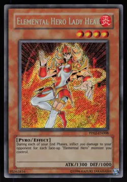 Elemental Hero Lady Heat PP02-EN008 Secret Rare ERROR Yu-Gi-Oh - Image 1