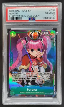 2025 One Piece Illustration Box Vol.4 Perona #OP09-034 PSA 10 KH6 - Image 1