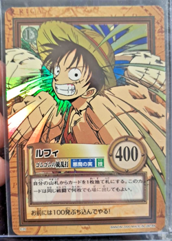 BANDAI One Piece Hyper Battle LUFFY C35 HOLO FOIL SCARCE EARLY CARD VINTAGE - Image 1