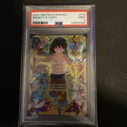 One Piece 2024 OP09 en Monkey D. Luffy #119 PSA 10 Gem Mint SEC - Image 1