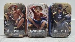 One Piece Card Game Tin Pack Set Vol.2 Lot Of 3 Sabo/Ace/Luffy - Image 1