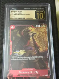 One Piece Card Game Monkey.D.Luffy P-007 Championship 2023 CGC Black Label - Image 2