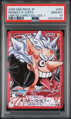 2025 ONE PIECE JAPANESE LTD CARD COLLECTION VOL.1 #001 MONKEY D. LUFFY PSA 10 - Image 1