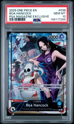 2025 ONE PIECE PROMOS PSA MAGAZINE EXCLUSIVE #038 BOA HANCOCK PSA 10 - Image 1
