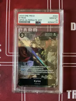 One Piece CCG Kyros Op04-082 Alt Art PSA 10 - Image 1