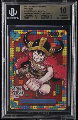 2025 ONE PIECE PROMOS JAPANESE PREMIUM COLLECTION #P110 MONKEY.D.LUFFY P BGS 10 - Image 1