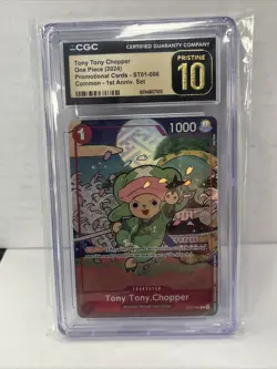 2024 One Piece 1st Anniversary English Tony Tony Chopper ST01-006 CGC Pristine10 - Image 1