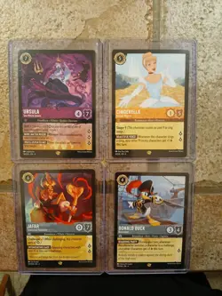 Disney Lorcana TCG Legendary Card Lot ×4 Ursula, Jafar, Cinderella, Donald Duck - Image 1